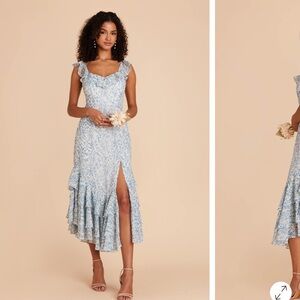 Birdy Grey Ginny Bridesmaid Dress - Chiffon Blue Dream Ditsy